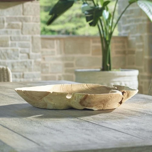 Uttermost 17137 Organic Embrace Bleached Suar Wood Outdoor Bowl - Picture 4 of 11