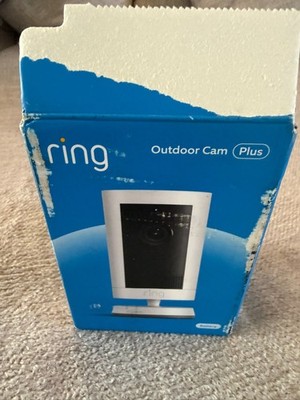 Ring Battery Outdoor Cam Plus Security Camera White Open Box