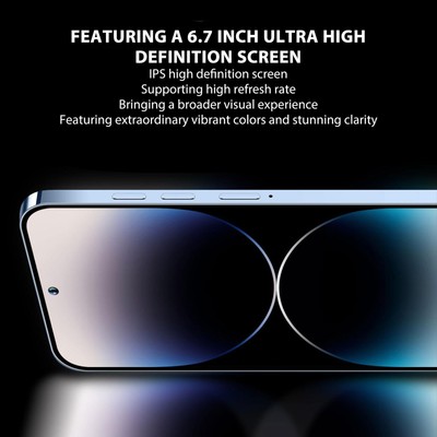 I14pro Max 6.7 In 4G Smartphone 5G Dual Band WIFI Entsperrtes Handy Mit 12GB RAM