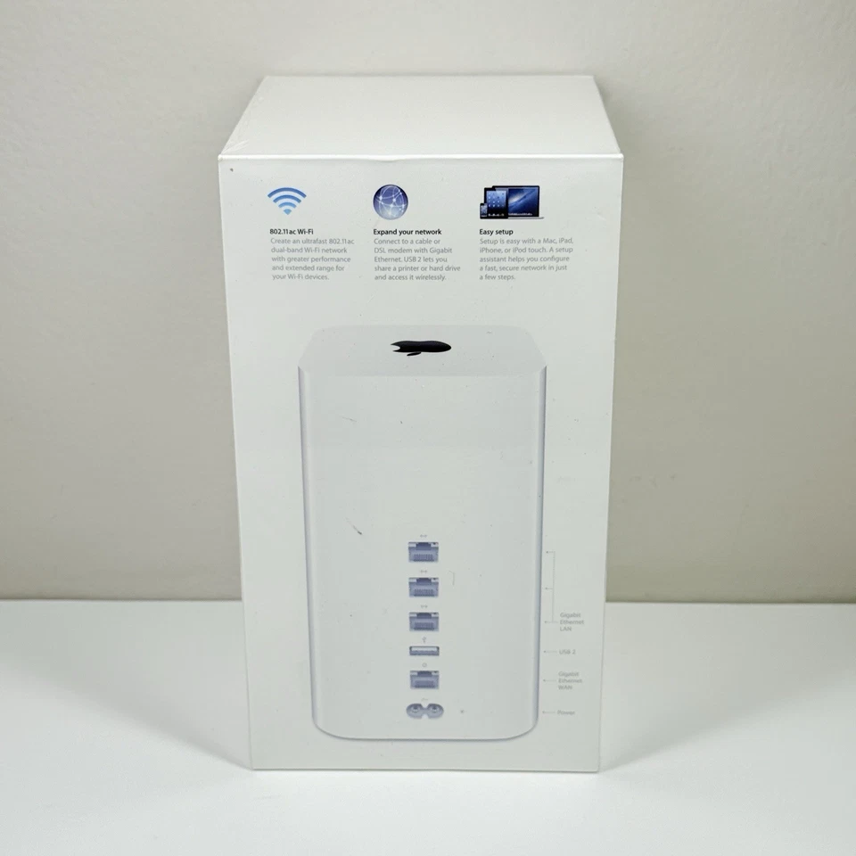 Apple AirPort Extreme Base Station 802.11ac Wi-Fi Router A1521 Factory Sealed - Image 3 of 4