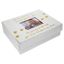 - Paw Prints On My Heart - Memory Box With 5" x 4" Photo Holder Loss Of Pet C...