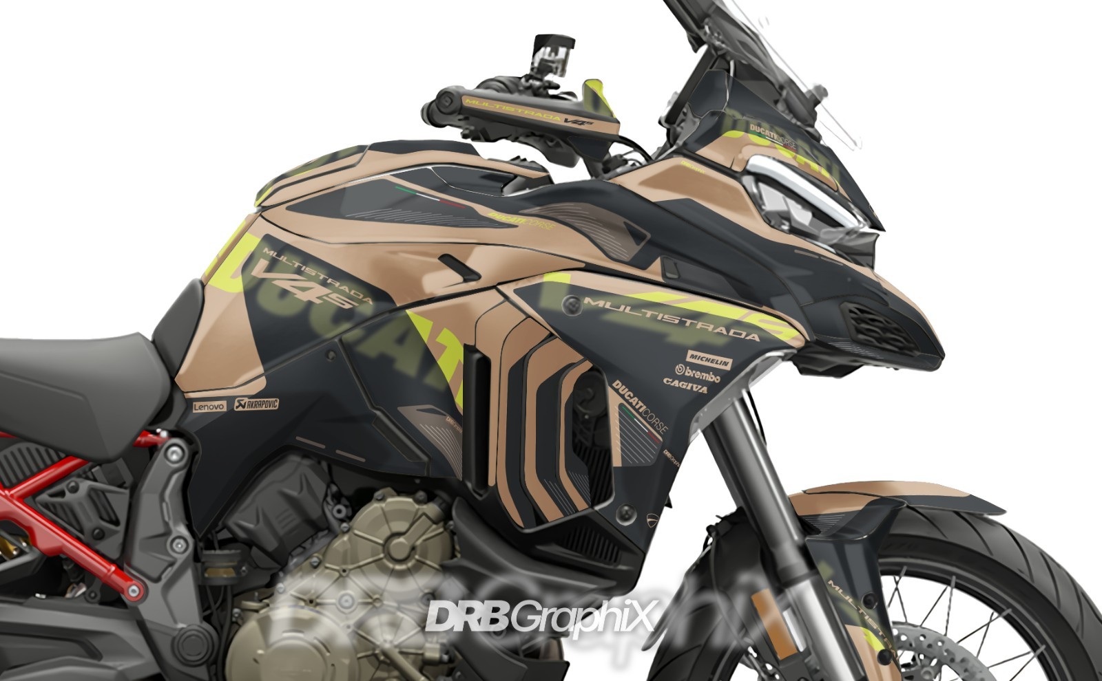 NEW Graphic kit for DUCATI Multistrada V4 S Full Graphic kit (TSP-DFY)