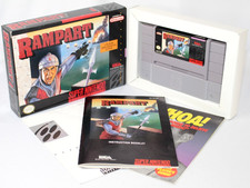 Rampart SNES Super Nintendo Complete CIB! Authentic! NEAR MINT Condition! RARE!