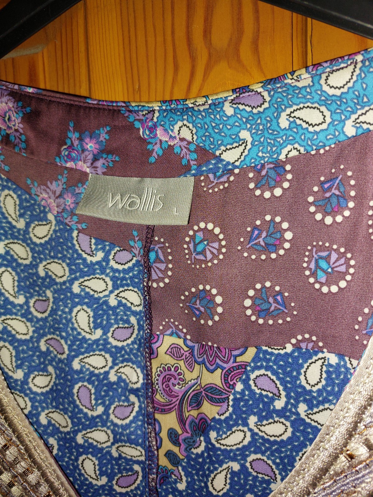Rare Wallis satin ethnic embroidered beaded hippie boho cami vest tank L BNWOT image 2