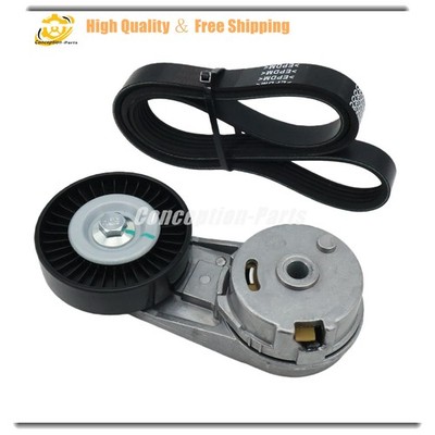 38177 Tensioner & 5PK1030 Serpentine Belt Kit Fits For Buick Regal Verano 2.4L