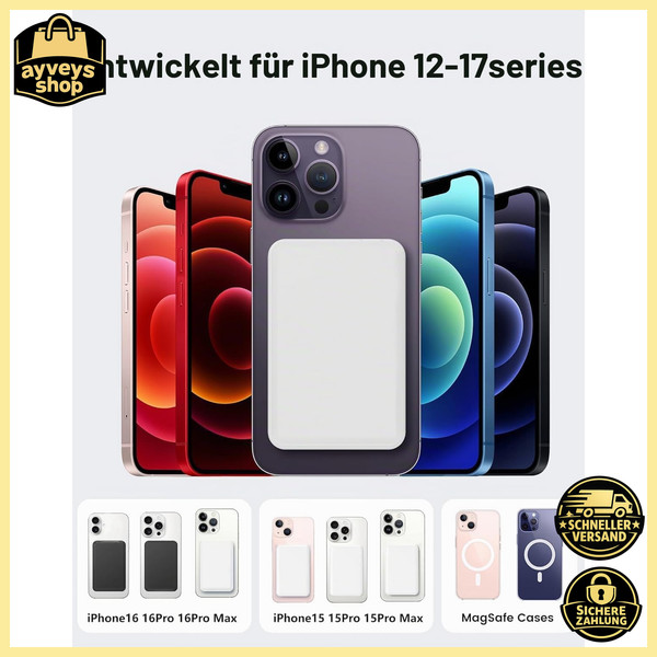 Powerbank 10000Mah Kabellos Magnetisch 20W Schnellladung FüR Iphone 12-17-image