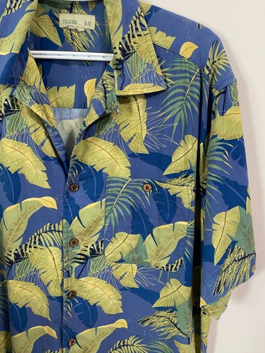 Mens Trader Bay Hawaiian Short Sleeve Button Up Shirt Size Large DAMAGED (A1) - Picture 5 of 10
