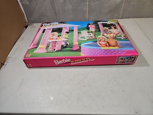 Vintage 1994 Barbie Summertime Fun Playset #67034 avec pavillon, piscine, balançoire - Photo 3/7