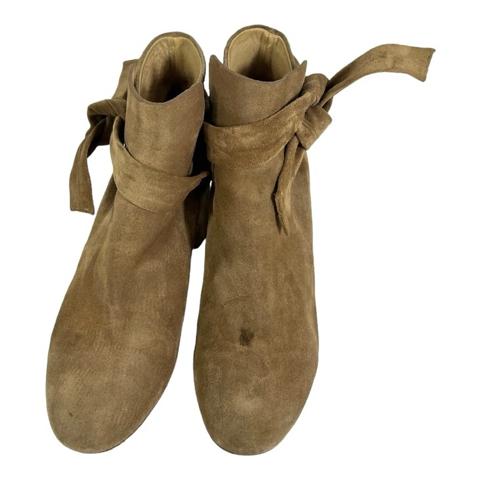 Botín de Tobillo Dahlia con Tacón de Bloque de Gamuza y Hueso de Rag & Bone 39 1/2 /9.5 (corre pequeño) Foto 3 de 4