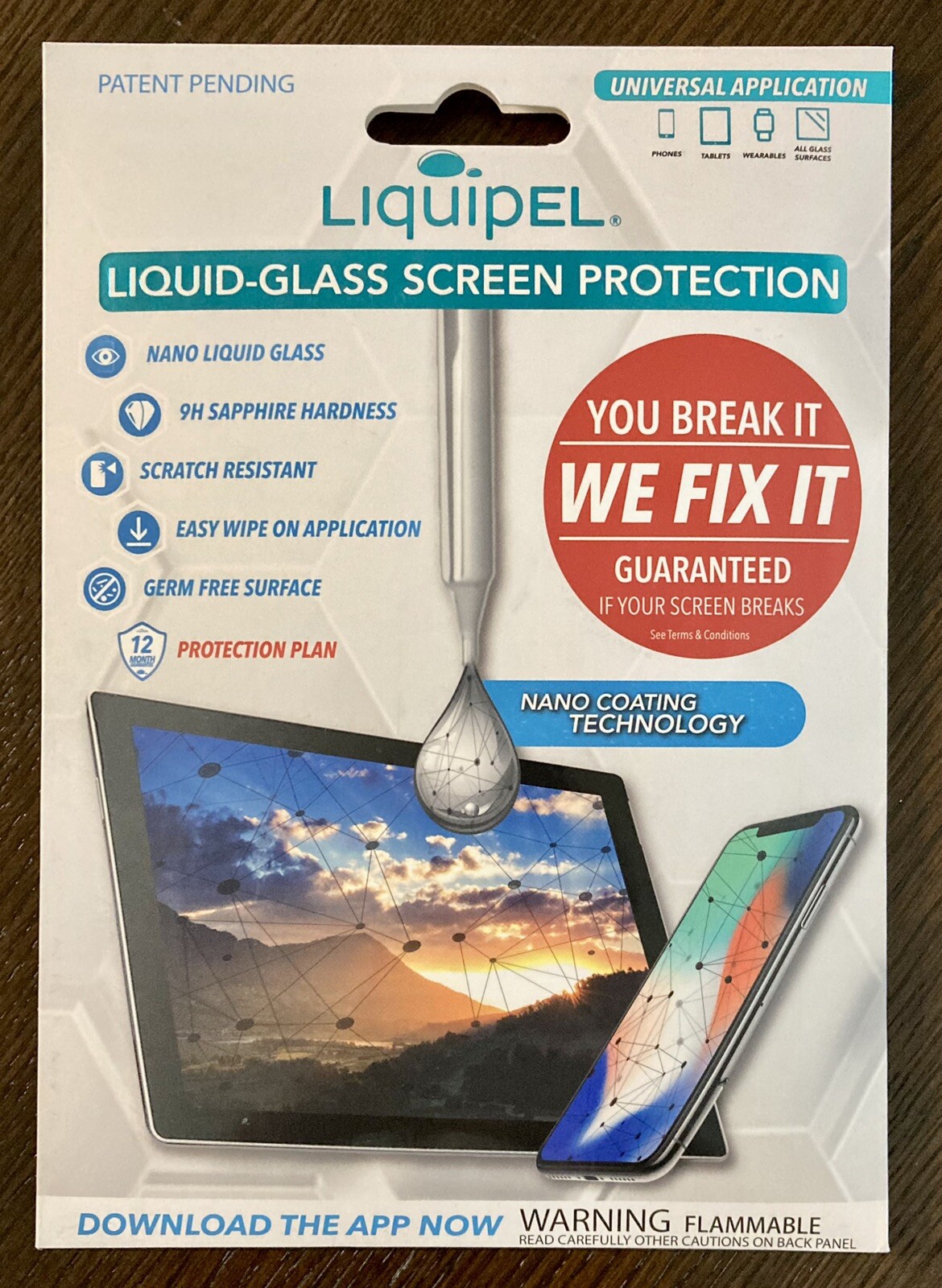 LIQUIPEL Liquid Glass Screen Protector iPhone iPad Android Phones