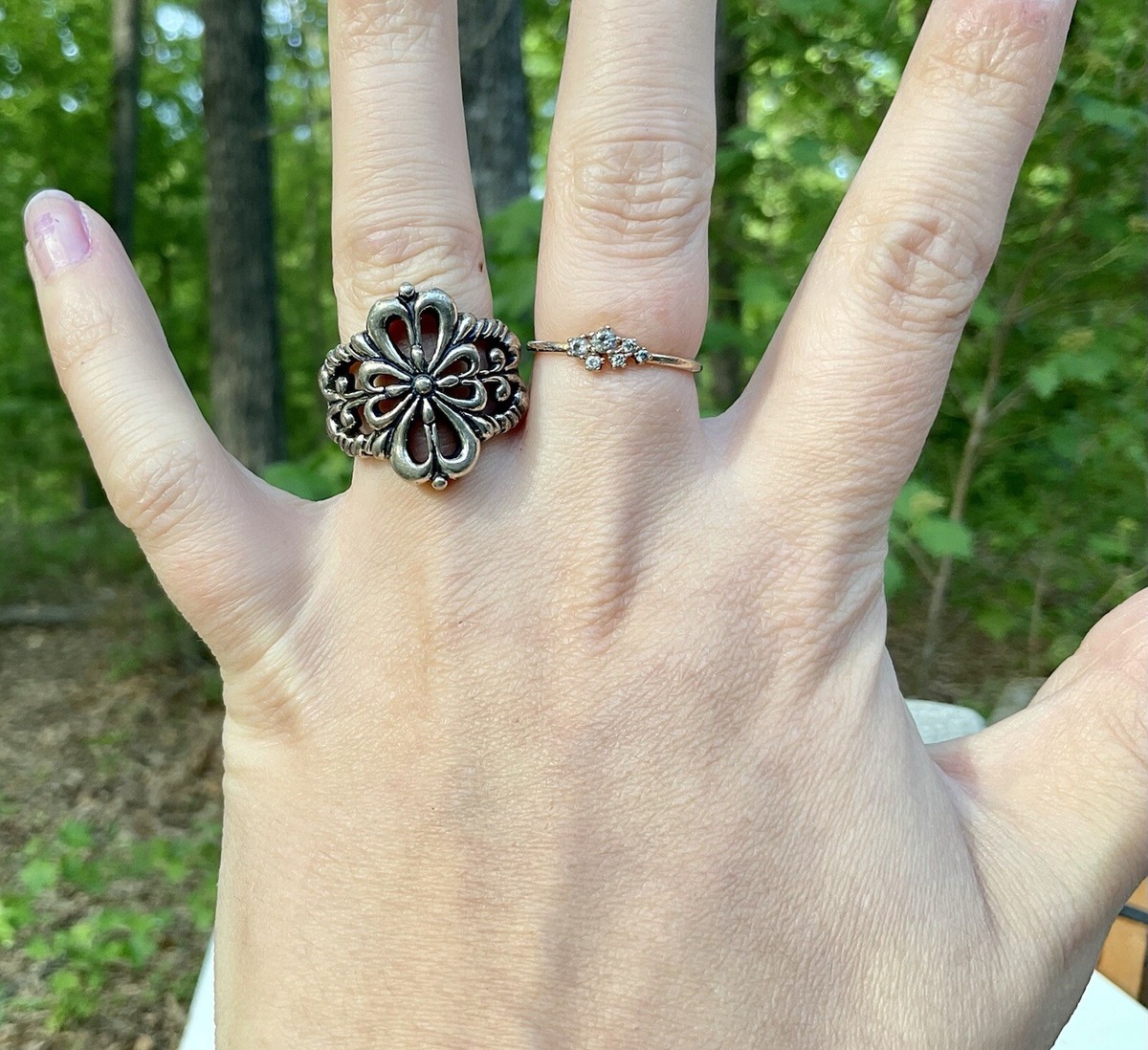 CAROLYN POLLACK RELIOS STERLING SILVER FILIGREE BOLD RING