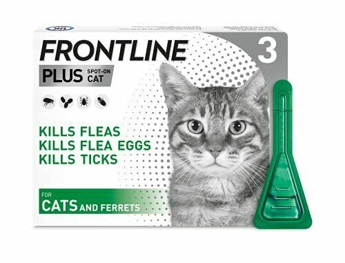 FRONTLINE PLUS® Spot-On Flea and Tick Treatment for Cats (over 1kg) 3 Pipettes