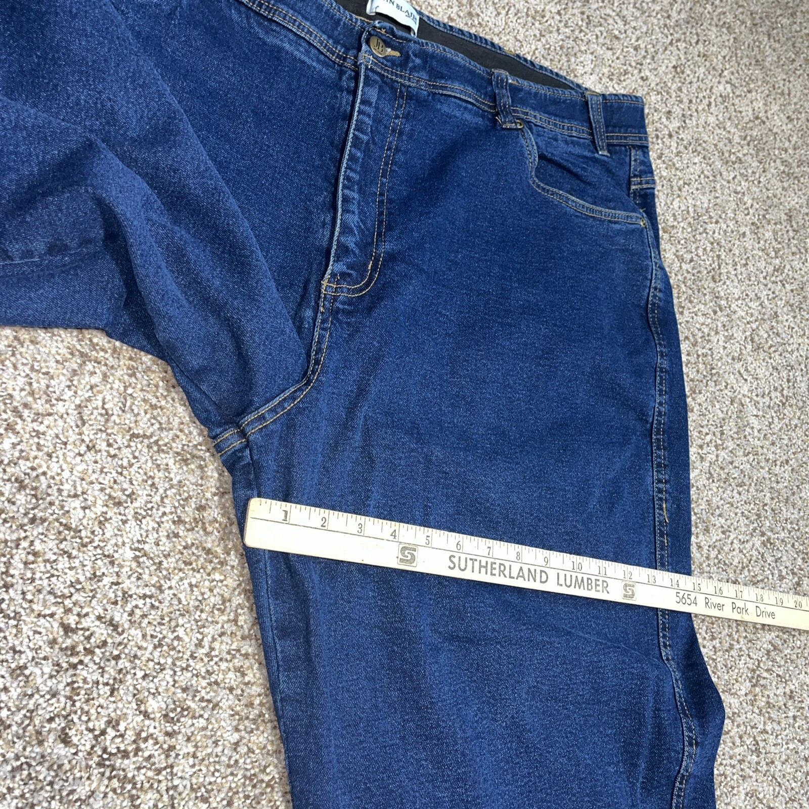 Men's John Blair Elastic Waist Denim  Jeans Pants Sz 44S (42x27) - View 10