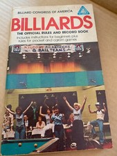 Vintage Billiard Congress America Billiards Official Rules and Record Book 1980