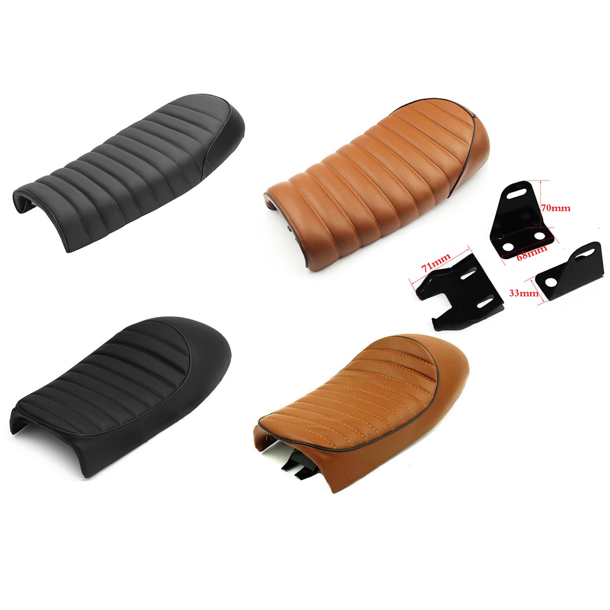 Motorcycle Cafe Racer Seat Flat Style Universal fit for