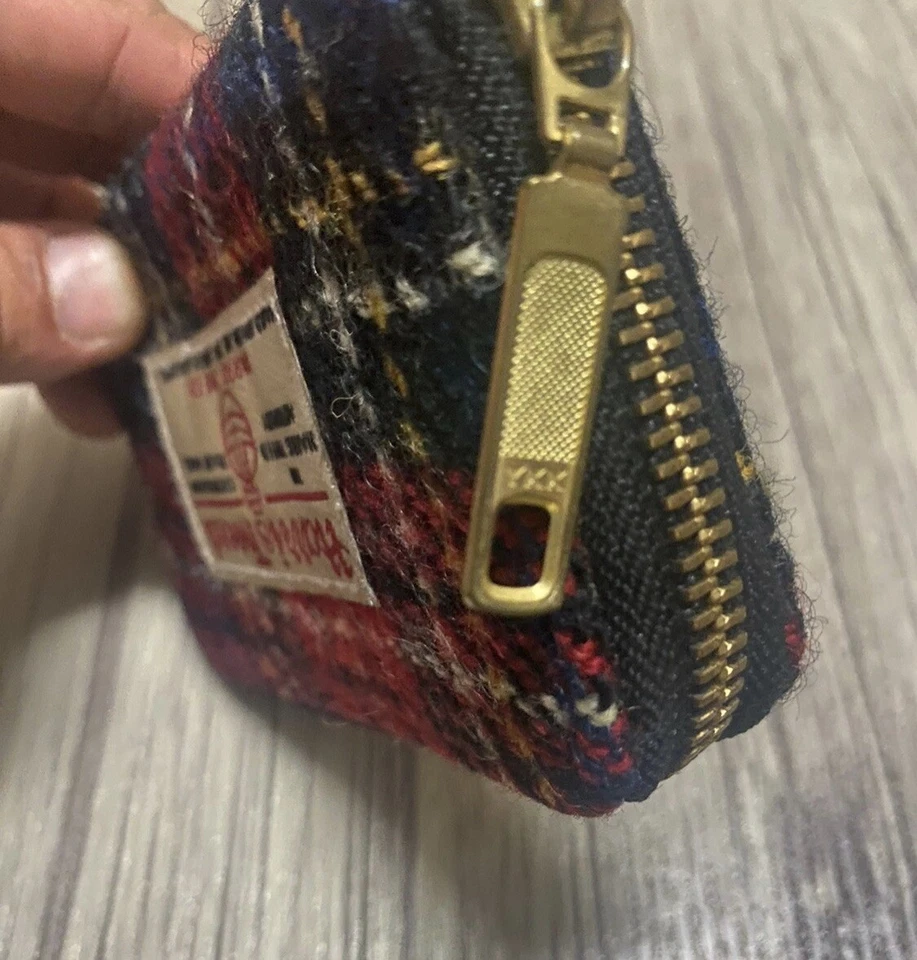 Harris Tweed x closshi Japan zipper coin purse - Image 3 of 4