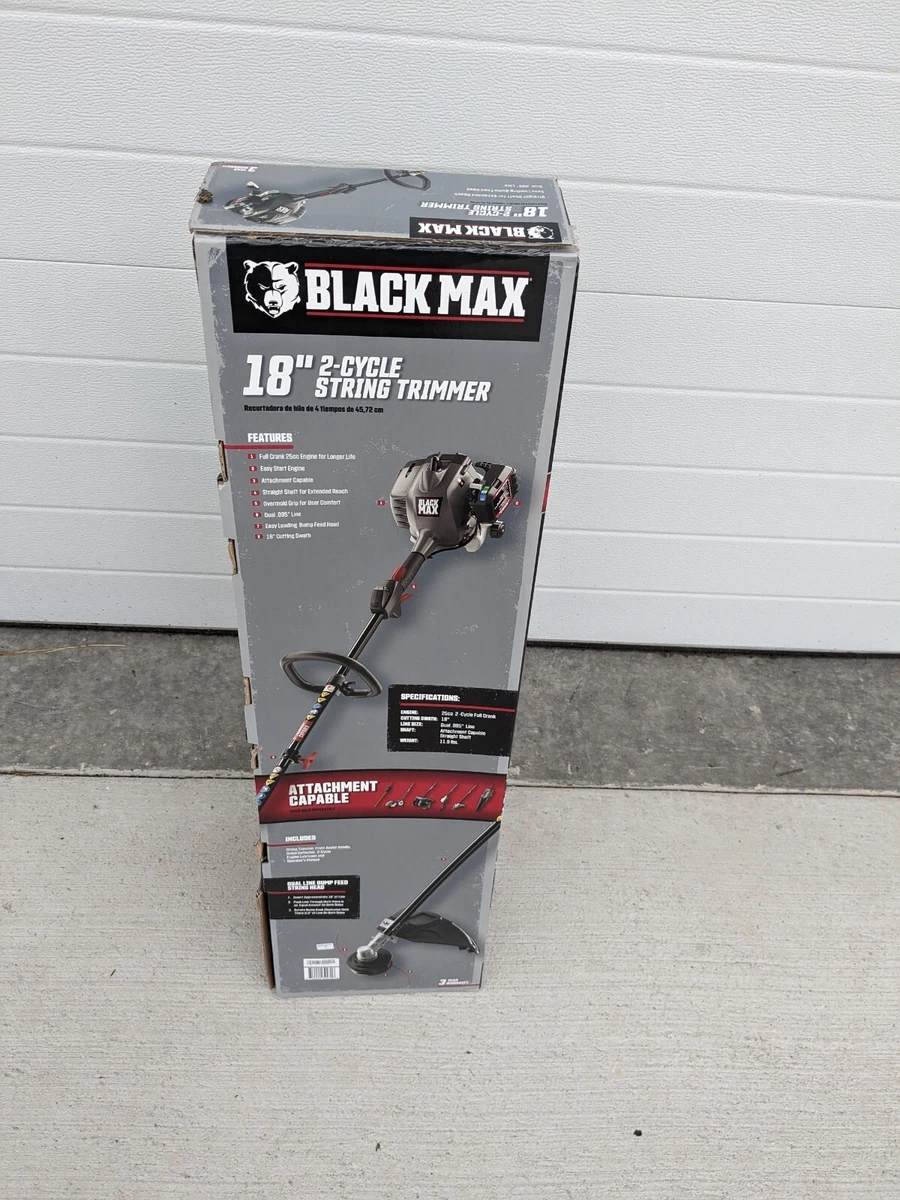 Black Max 2-Cycle 25cc Full Crank Straight Shaft Attachment Capable String Trimmer