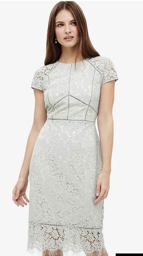 Phase Eight Mint Green Eloise Lace Dress Size 12 Wedding Special Occasion - Picture 6 of 20