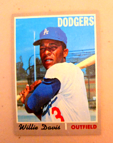 Lot of 9 1970 Topps Los Angeles DODGERS vintage cards MAURY WILLS, WILLIE DAVIS - Picture 3 of 4