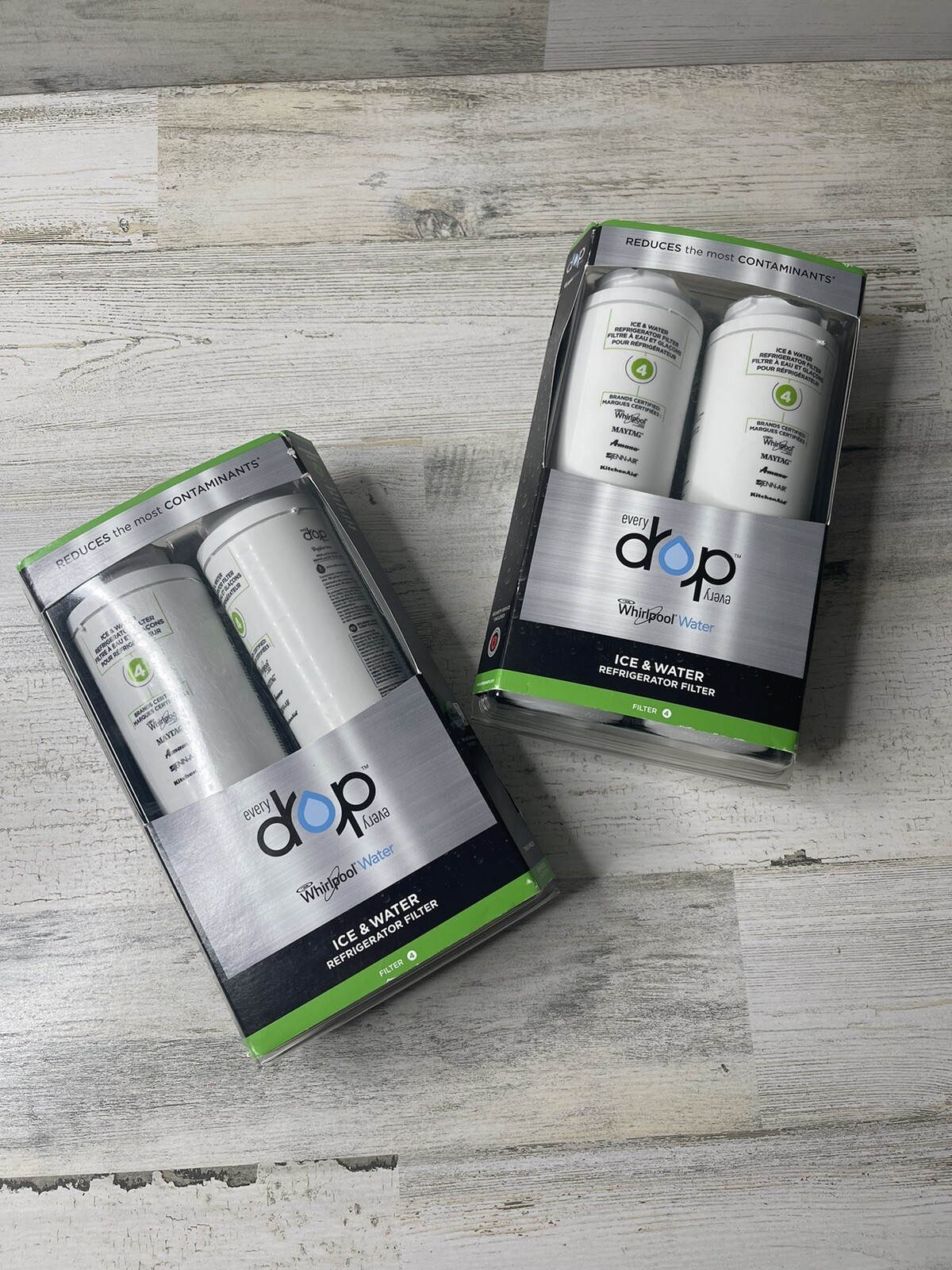 4 EVERYDROP WHIRLPOOL REFRIGERATOR ICE & WATER FILTER 4 EDR4RXD1 Genuine SEALED eBay