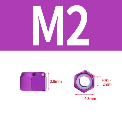 Sicherungsmutter Aluminum DIN 985 Selbstsichernde Muttern Stoppmuttern M2 ~ M8 - Picture 10 of 82