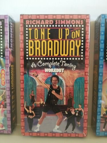 Richard Simmons Tone Up on Broadway (NEW SEALED VHS Set Lot 3 ) Workout VCR Tape - Picture 3 of 7