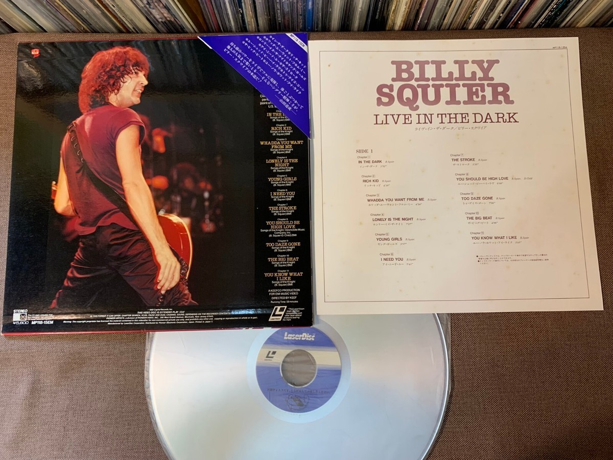 BILLY SQUIRE Live in the Dark JAPAN Laser Disc LD MP118-15EM BILLY SQUIRE Live in the Dark JAPAN Laser Disc LD MP118-15EM
