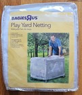 Babies R Us PLAY YARD NETTING Soft Fine Mesh, White, Elastic, New 