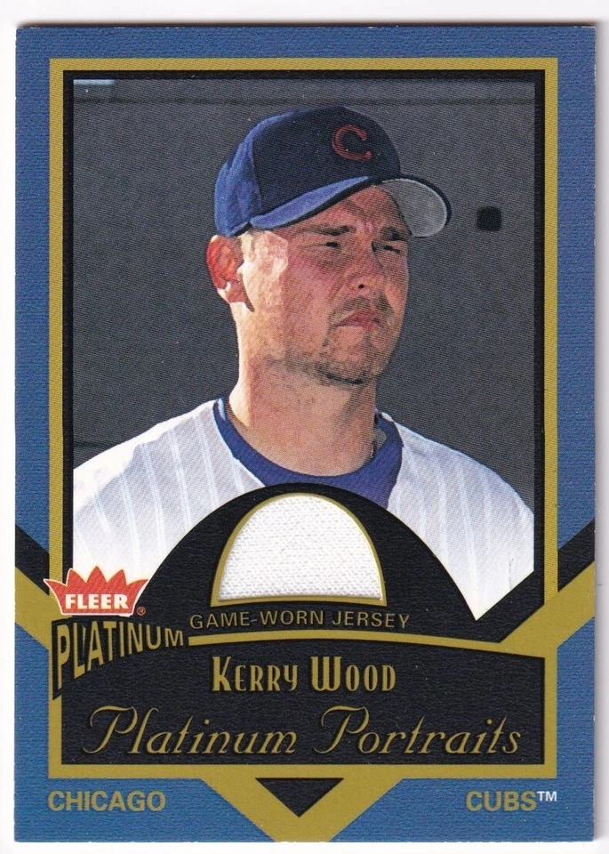 Kerry Wood 2003 Fleer Platinum Portraits Game Jersey Relic Chicago Cubs KW  - Image 2 of 3