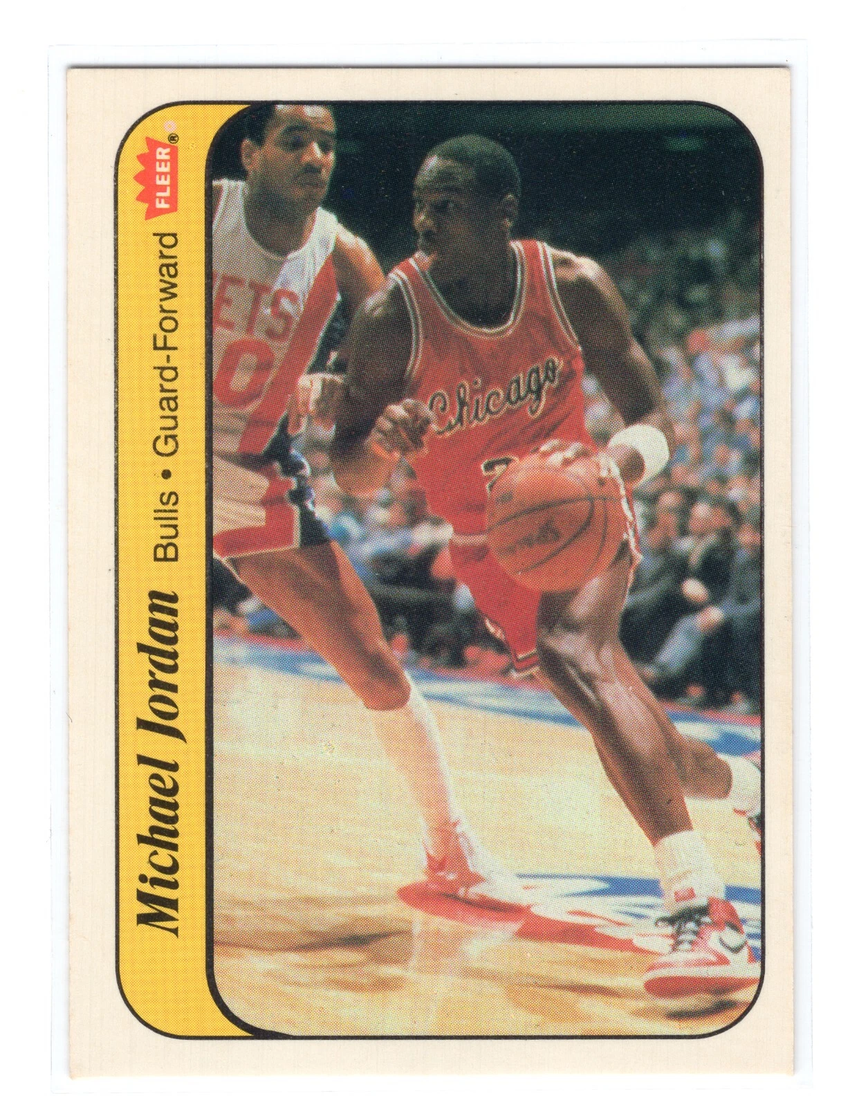 🔥🏀 1986 Fleer Basketball Michael Jordan RC #8 Rookie Sticker Card 🐐🔥