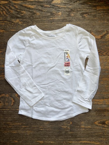 Garanimals Toddler Girls White Long Sleeve T-Shirts Size 4T NWT Blanks