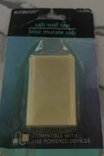 USB Wall Tap 1.0 Amp White E-Circuit Compatible with USB Devices New in pack