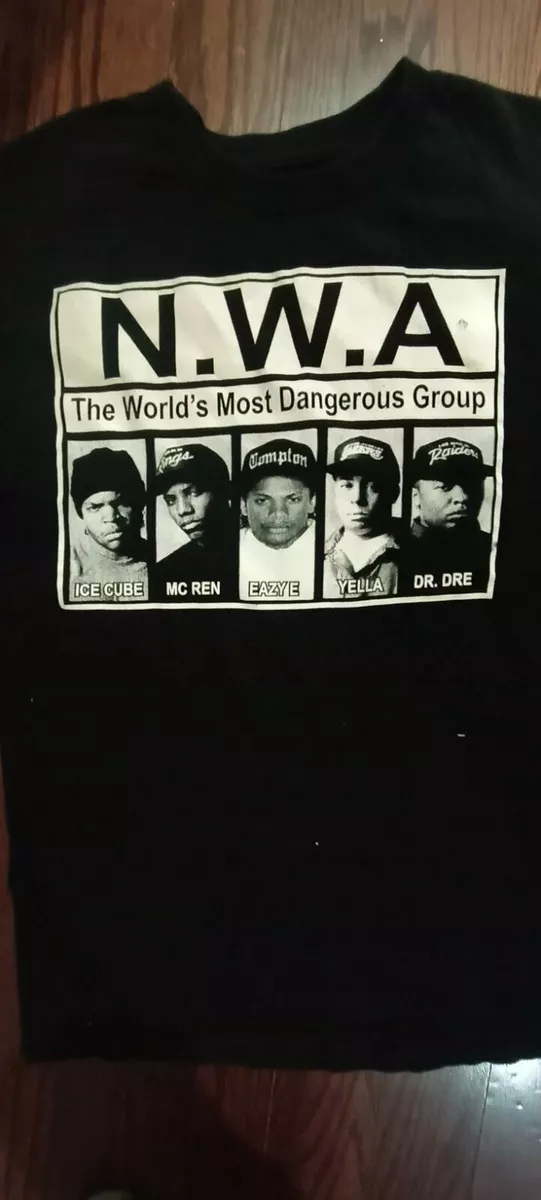 Vintage 90s N.W.A T Shirt XL NWA Dr Dre Ice Cube Mc Ren Eazy E Yella Rap  Hip Hop