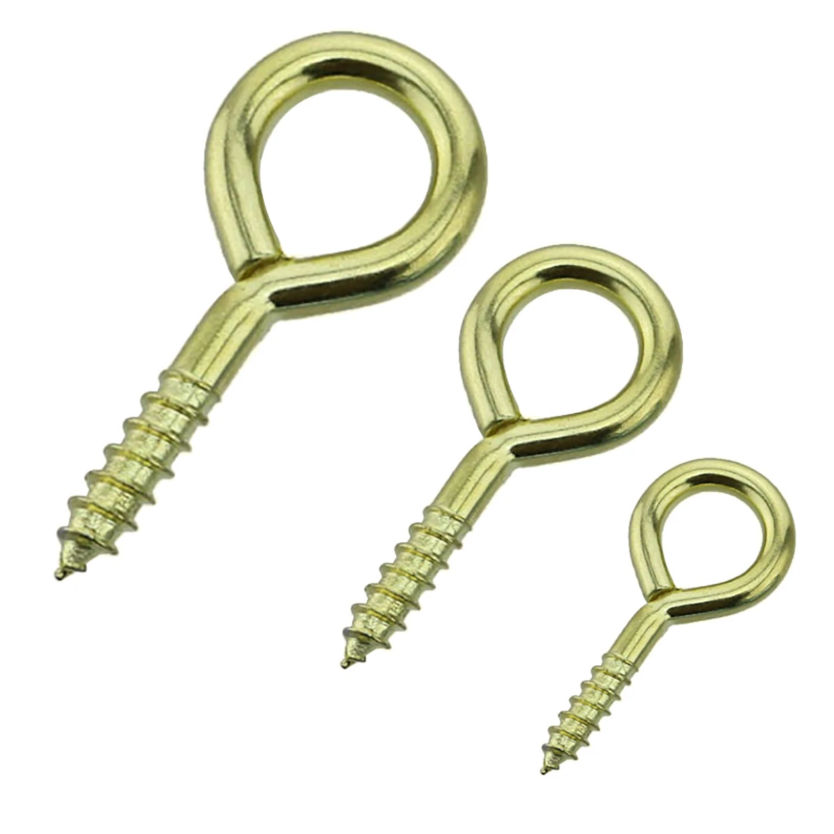 Small Tiny Mini Eye Pins Eyepins Hooks Eyelets Screw Threaded Copper Plated