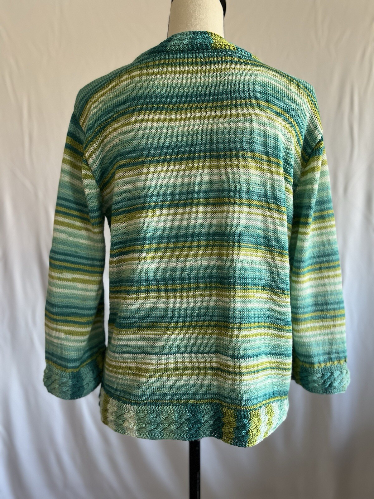 Handknitted Sweater with Braided Pattern for Wome… - image 5