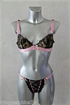 String Tanga Luxueux En Soie Et Strass Janet Reger - Taille M/L (40-44) - Neuf Avec étiquettes