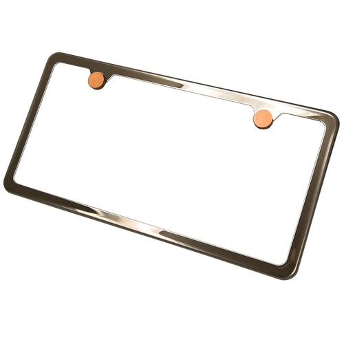 2H delgado marco de placa de acero inoxidable tapa de tornillo de metal y respaldo de silicona - Imagen 117 de 132