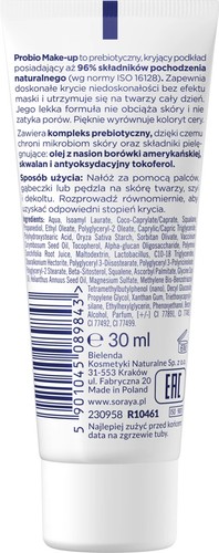 Soraya ProBio 96% Natural Prebiotic Cover Make Up Microbiome Protection 30ml - Picture 5 of 7