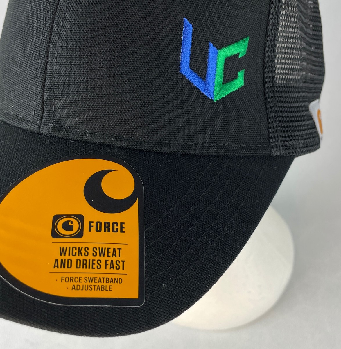 Carhartt Hat Rugged Professional Series Black Canvas Mesh Men's
