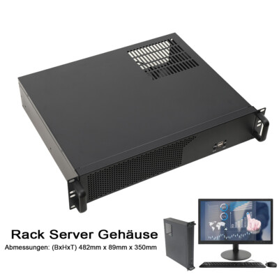 Server Chassis Rackmount Case Supports 2U Mini ITX and Micro ATX (9.6 x 9.6)