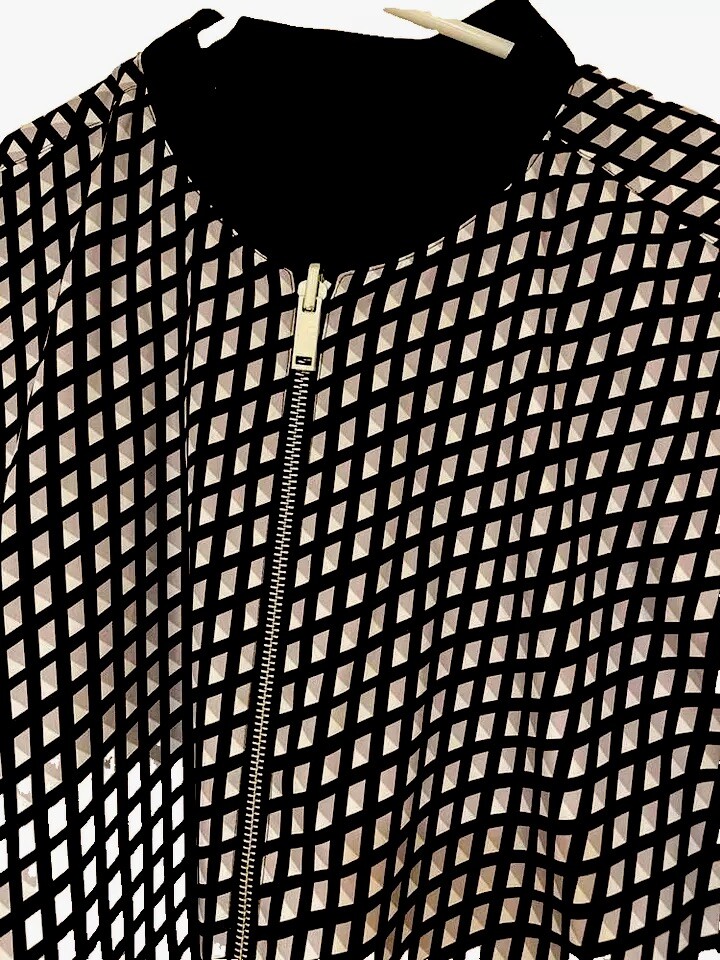 COS Reversible zip-up jacket solid Black & Geo Pa… - image 5