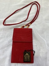 Amanda Smith Leathers Cell Phone Credit Card Holder Cross Body Purse Wallet