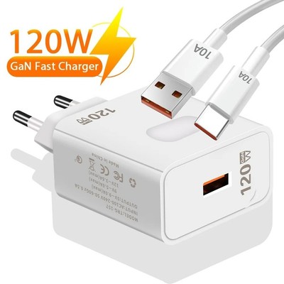 Xiaomi 120W Schnell Ladegerät Netzteil 6A USB-C Kabel Redmi Note10/11/12Pro DHL