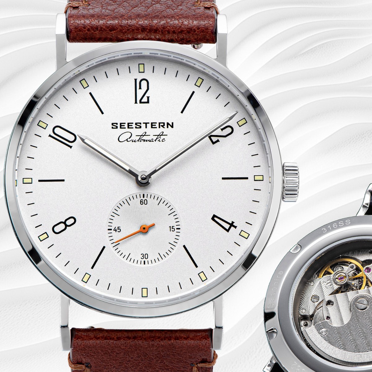 Seestern Original Sapphire Crystal Mechanical Mens Watch SEAGULL