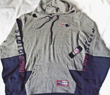 NEW ENGLAND PATRIOTS "NFL TEAM APPAREL" GRAY HOODED SWEATSHIRT MEN'S MED. 85