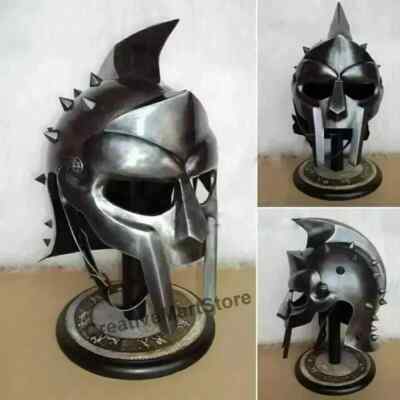 Gladiator Maximus Mittelalter Rüstung Helm Ritter Spartanerhelm LARP Handarbeit