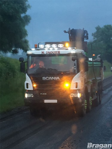 Roof Bar+Flush LED To Fit Scania P, G, R, 6 Series 2009+ Low Day Stainless Steel - Picture 5 of 7