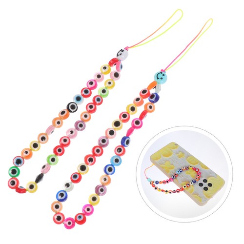 2 Pcs Pearl Eyes Mobile Kette Vielseitiges Aufhängeseil Praktisches Telefonband - Zdjęcie 12 z 12