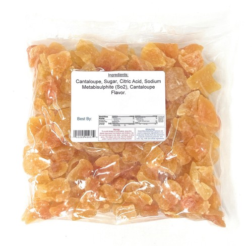 Dried Cantaloupe Chunks, 2 lbs. ~ YANKEETRADERS® Brand ~ FREE SHIPPING - Picture 2 of 3