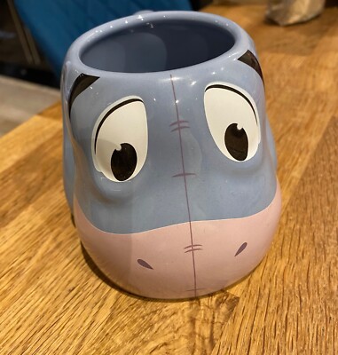 Blaue EEYORE Disney Store 3D Gesicht TASSE Winnie Puuh